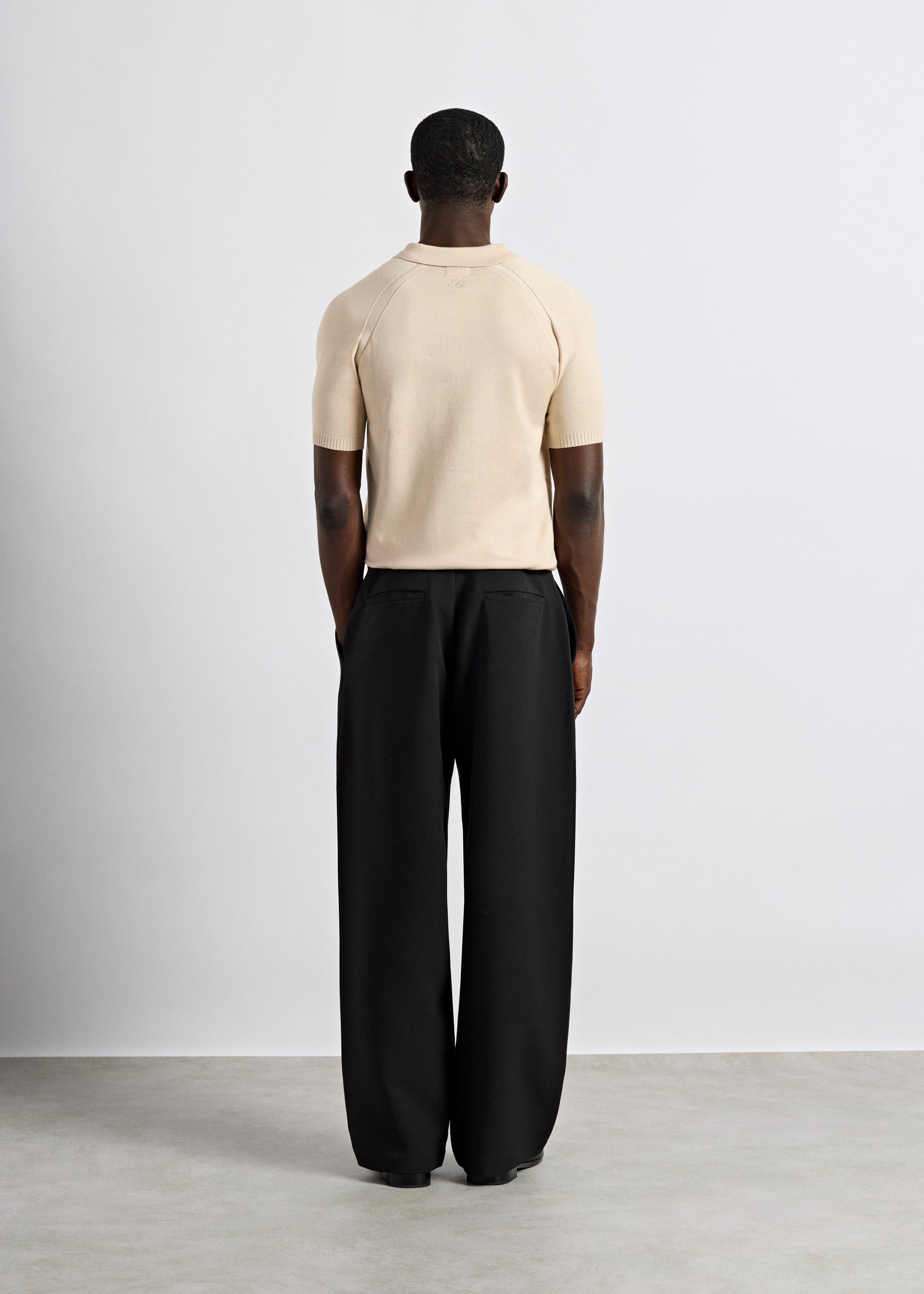 burocs-t-shirts-fine-knit-polo-t-shirt-beige-melange image 5