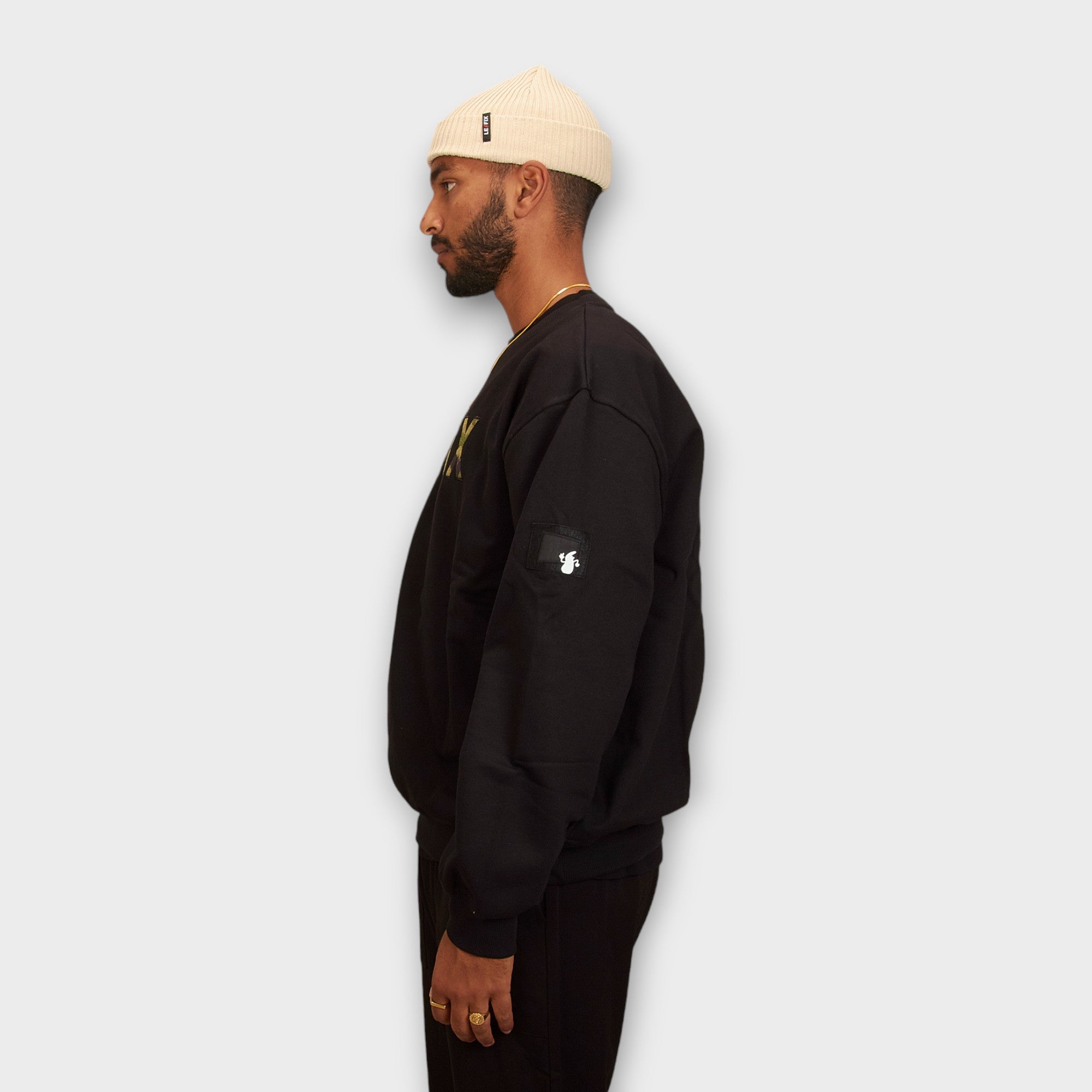 le-fix-wave-crewneck-schwarz-100-baumwolle image 3
