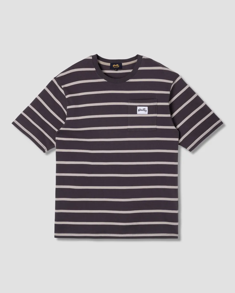 stan-ray-stripe-tee-raven-eucalyptus-gestreiftes-t-shirt image 1
