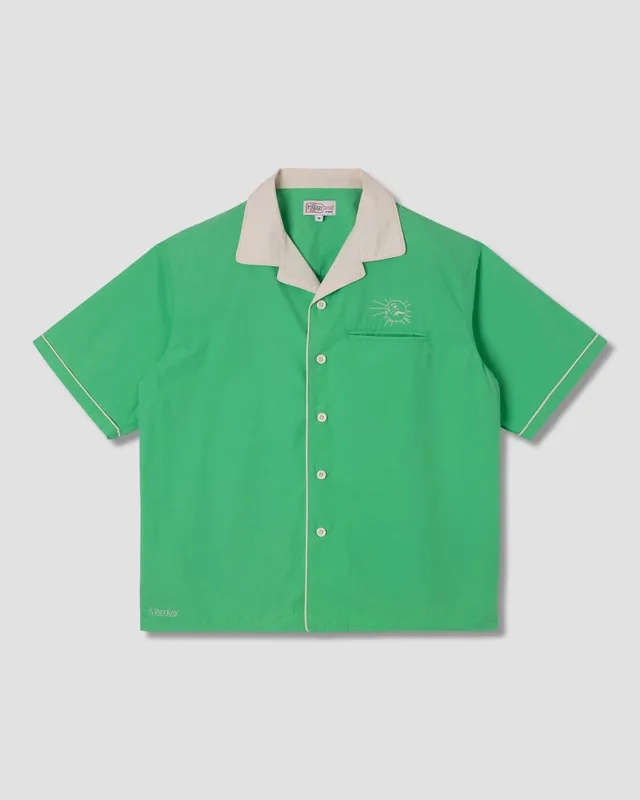 stan-ray-bowling-shirt-kurzarmhemd-island-green-baumwolle image 1