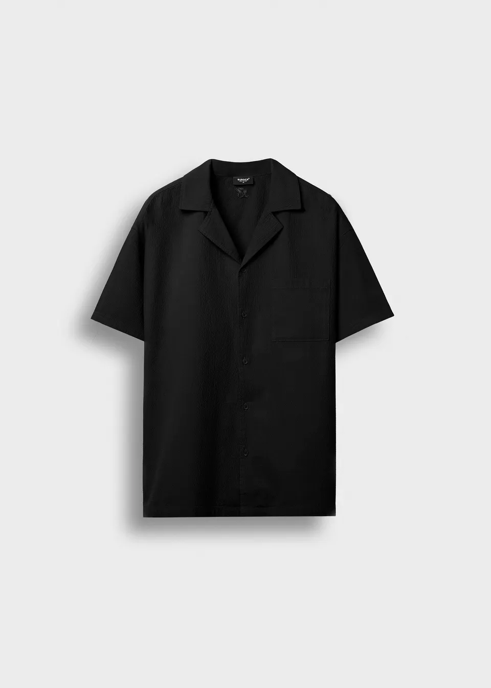 burocs-solid-seersucker-shirt-hemd-black-m image 1