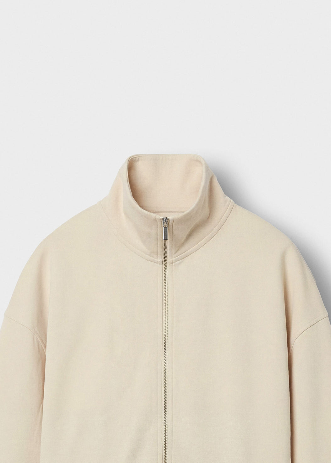 burocs-full-zip-sweater-troyer-beige-oversize-baumwolle image 3