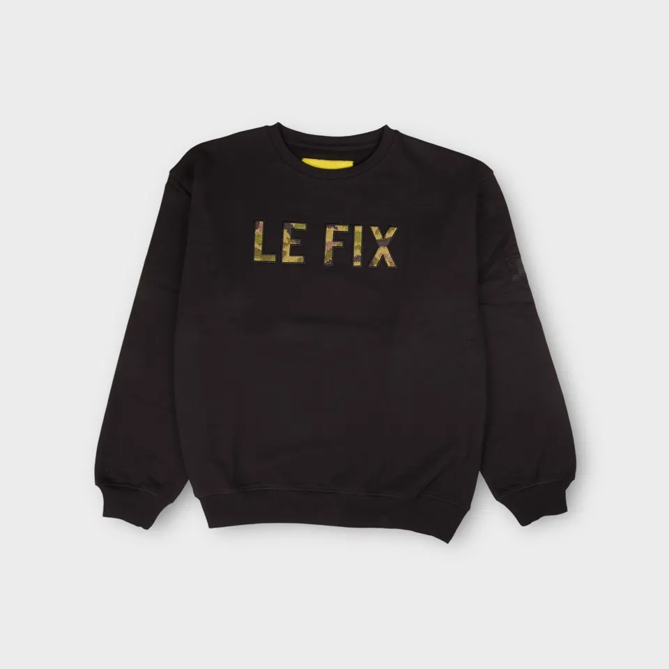 le-fix-wave-crewneck-schwarz-100-baumwolle image 1