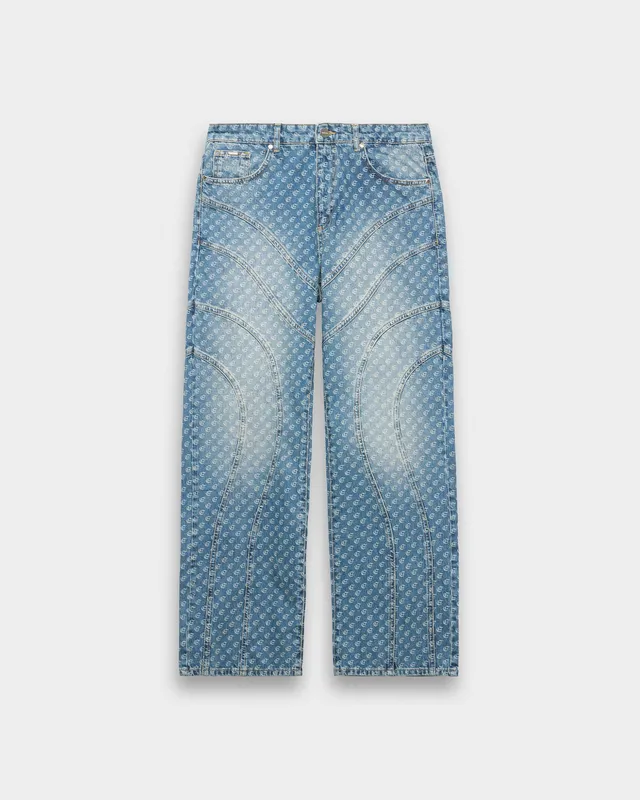 eightyfive-monogram-loose-denim-jeans-aqua-blue-weit image 1