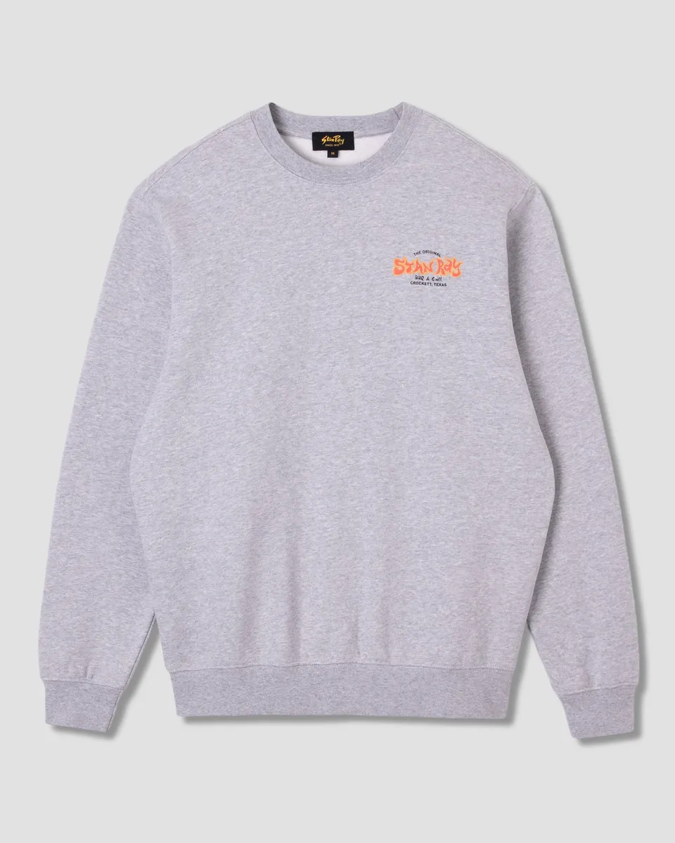 stan-ray-bbq-crew-sweatshirt-grey-heather-baumwolle image 1