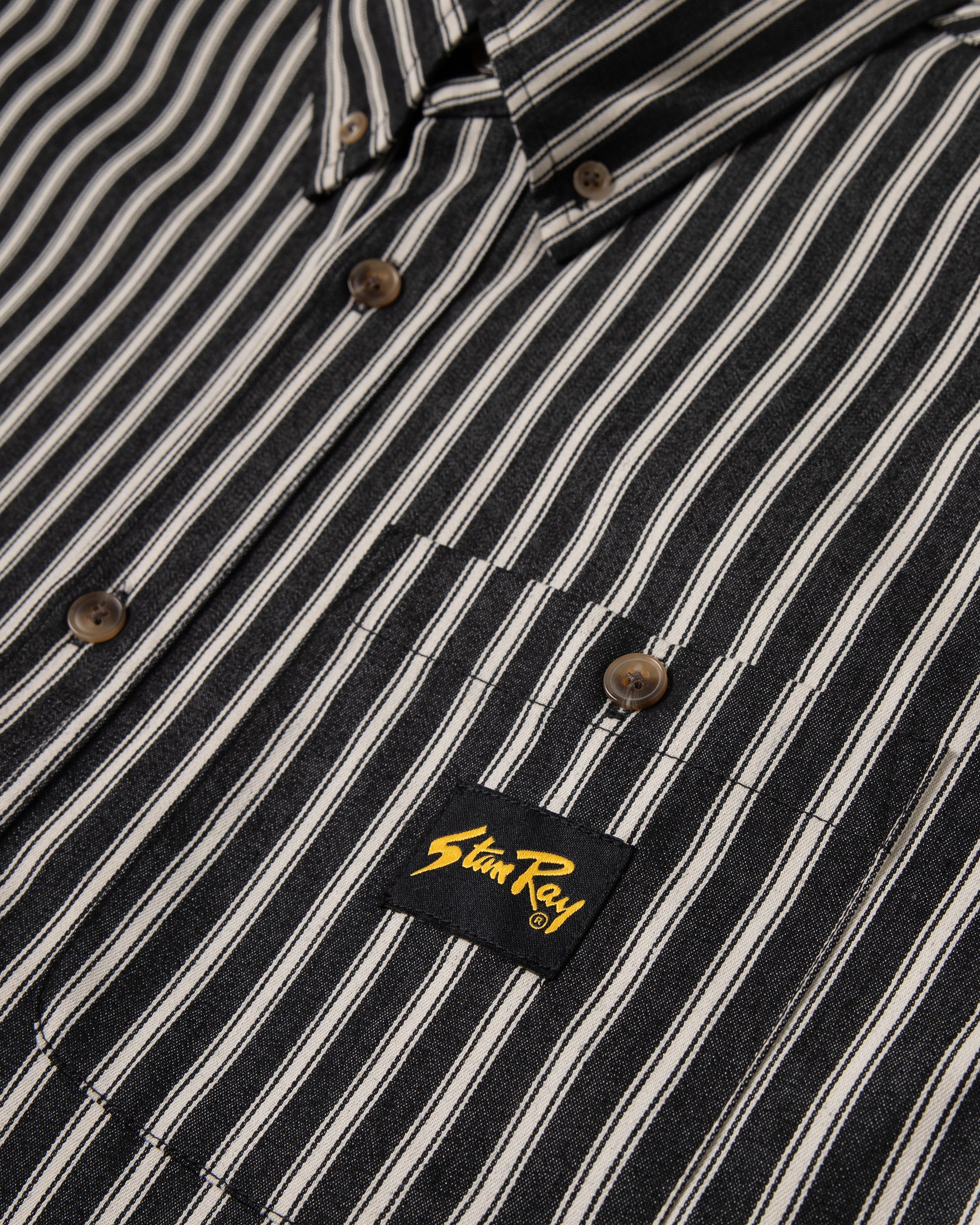 stan-ray-flannel-shirt-kurzarmhemd-charcoal-stripe image 6