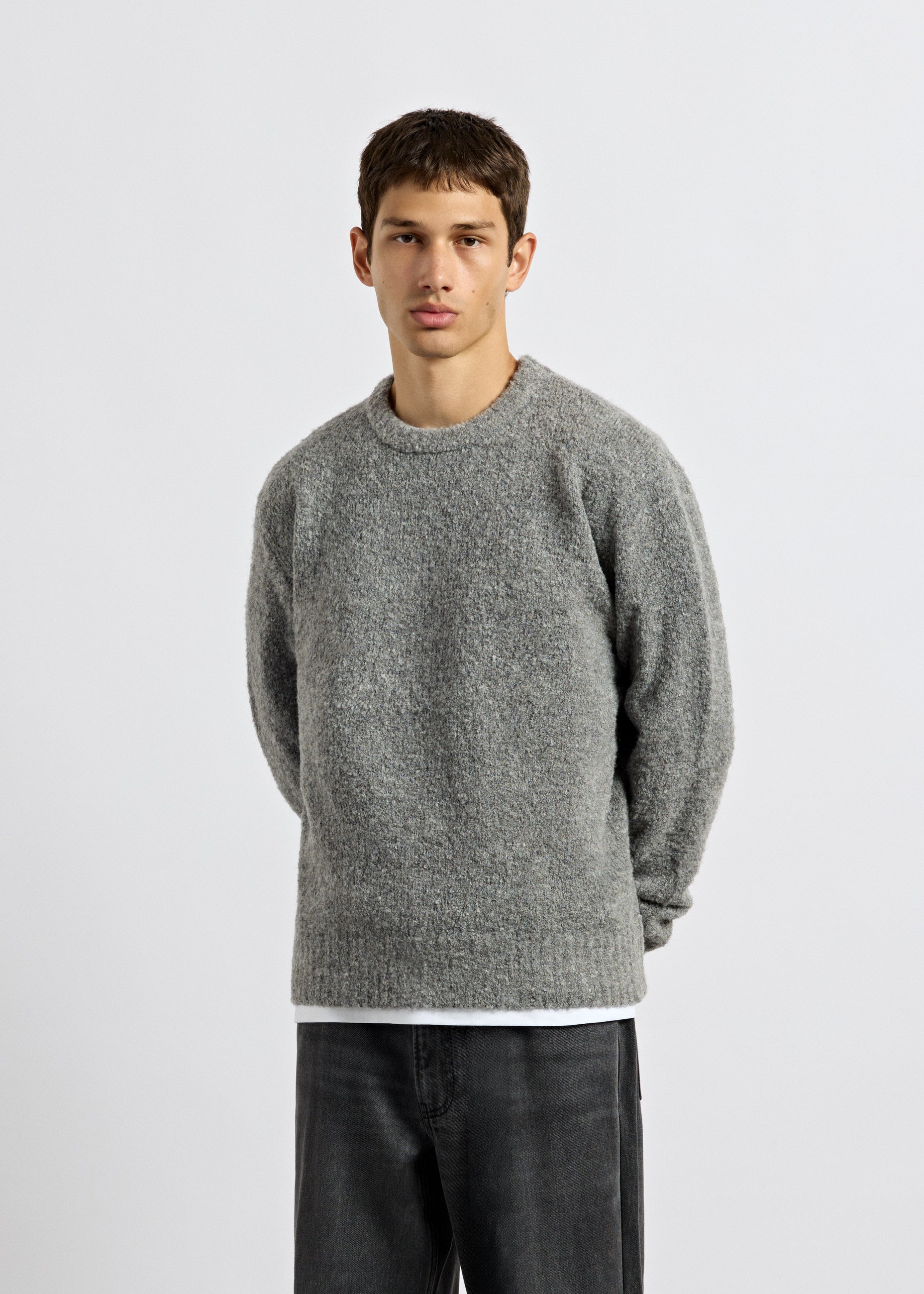burocs-knitwear-loop-knit-sweater-pullover-grey-wolle image 3