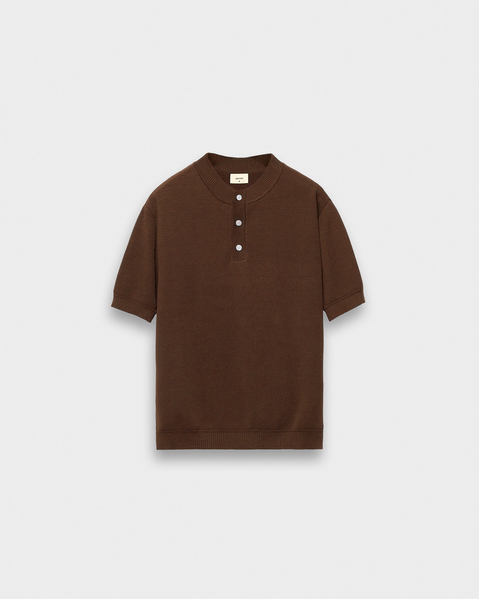 eightyfive-knitted-henley-polo-brown-baumwolle-knopf image 1