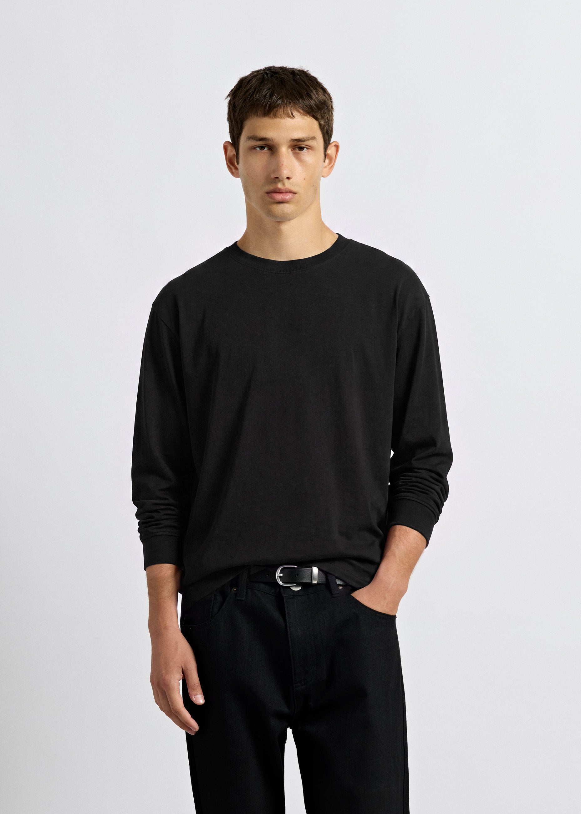 burocs-cuffed-longsleeve-langarmshirt-schwarz-baumwolle image 3