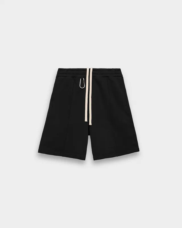 eightyfive-bottoms-pleated-sweatshorts-shorts-black image 1