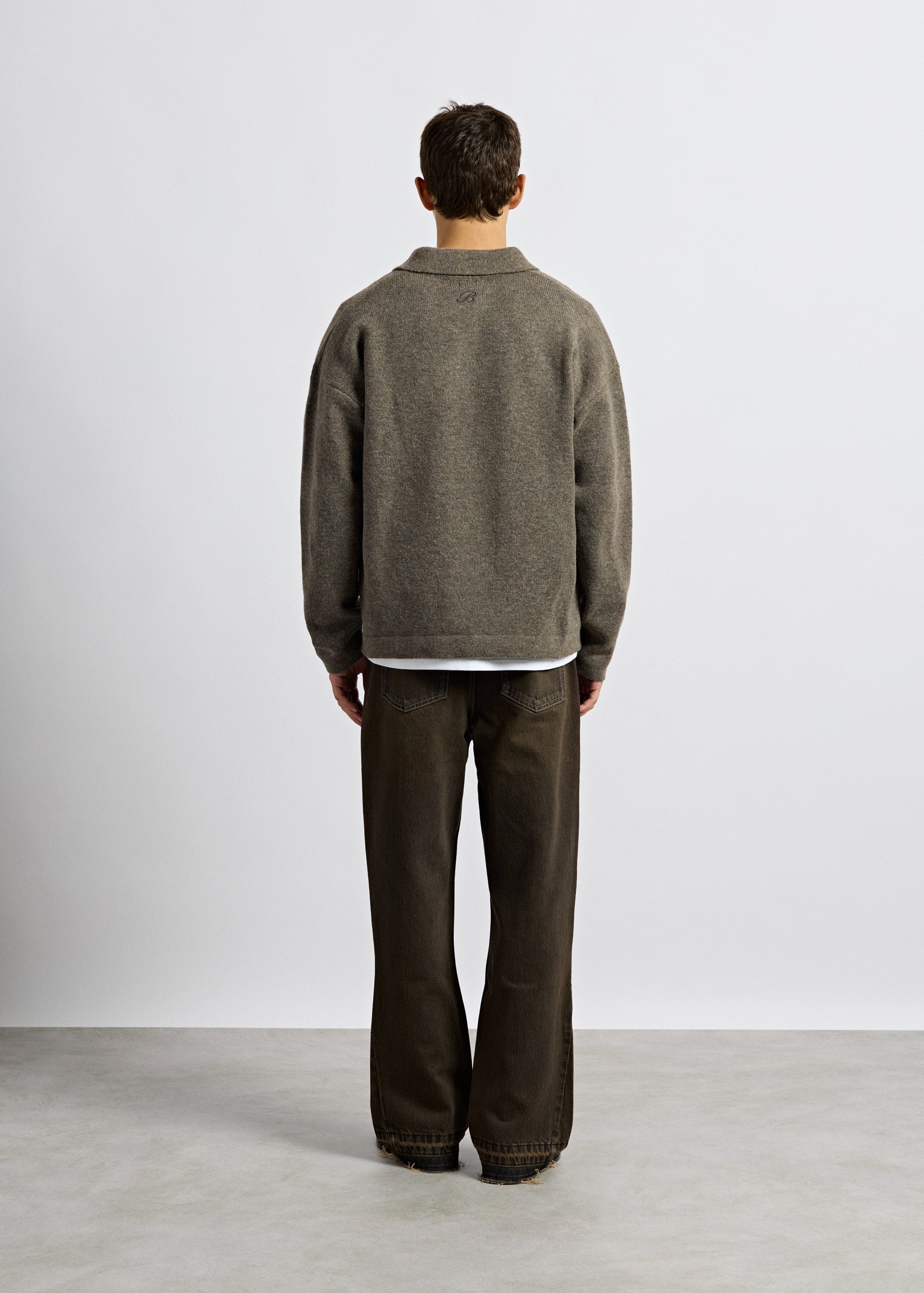 burocs-knitwear-hairy-knit-polo-sweater-brown-oversize image 5