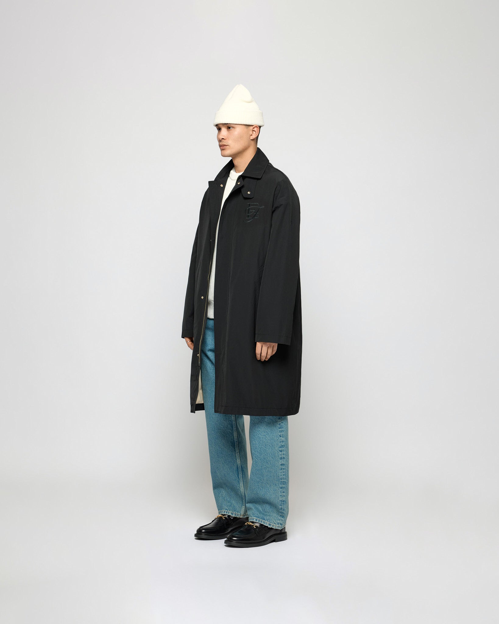eightyfive-car-coat-black-herren-mantel-regular-fit image 3