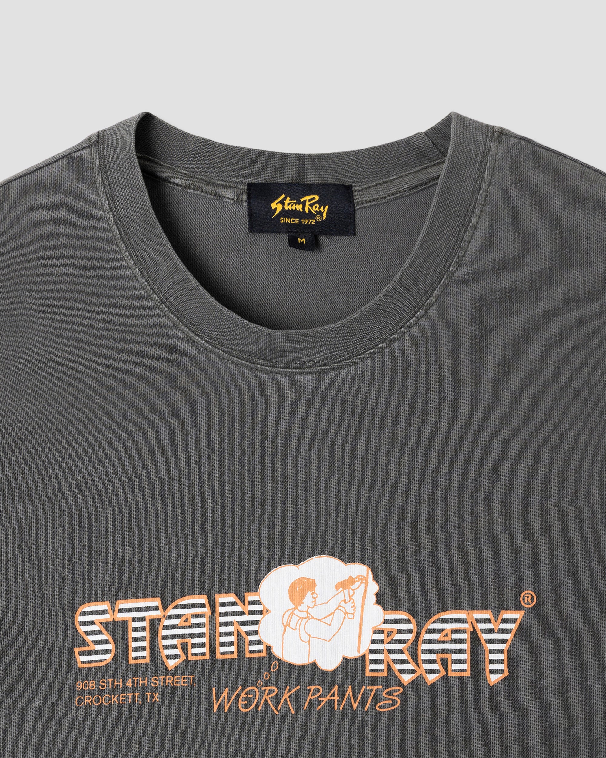stan-ray-crockett-pants-tee-t-shirt-washed-black-baumwolle image 3