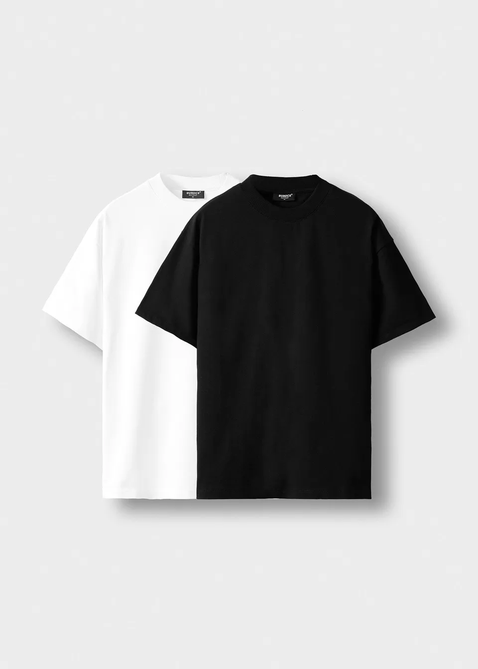 burocs-2-pack-regular-t-shirt-black-white-b-stickerei image 1