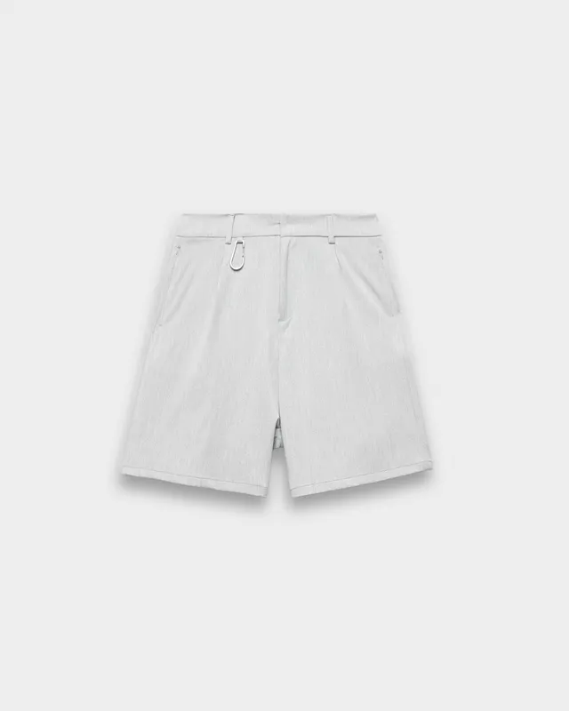 eightyfive-pleated-tailored-shorts-platinum-grey image 1