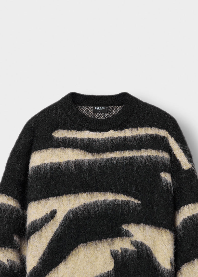 burocs-hairy-monochrome-knit-sweater-black-oversize image 3