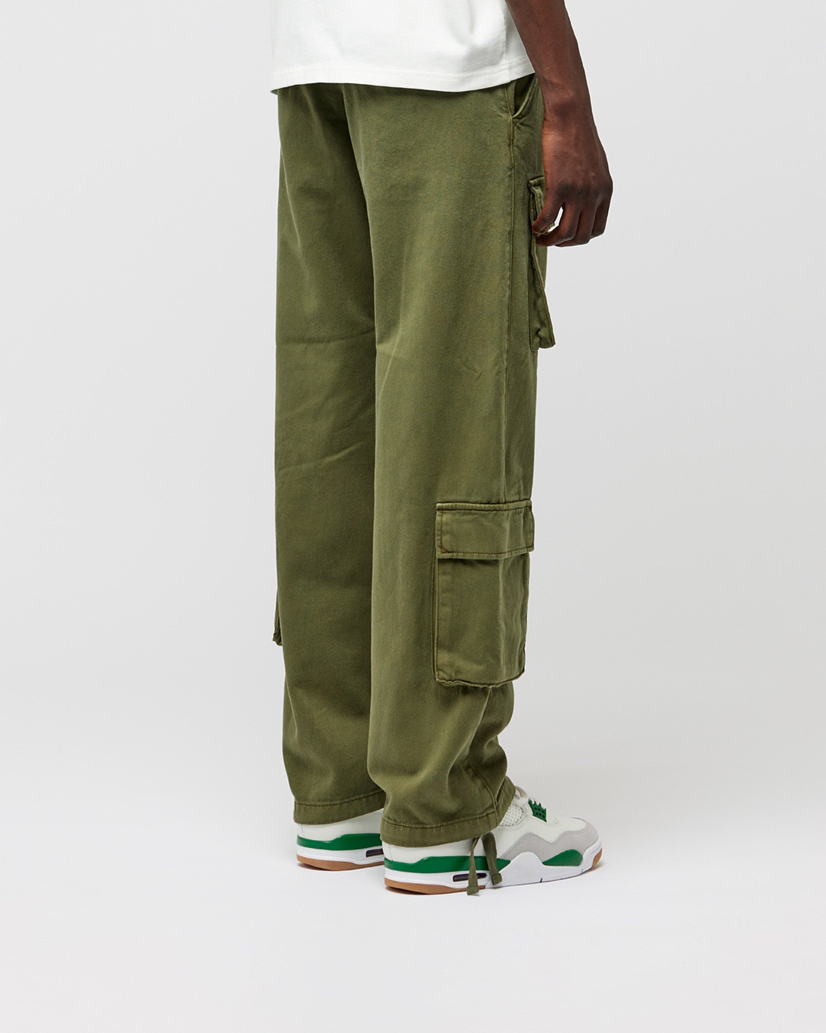 eightyfive-bottoms-front-pockets-baggy-cargo-pants-hose-olive-baumwolle image 4