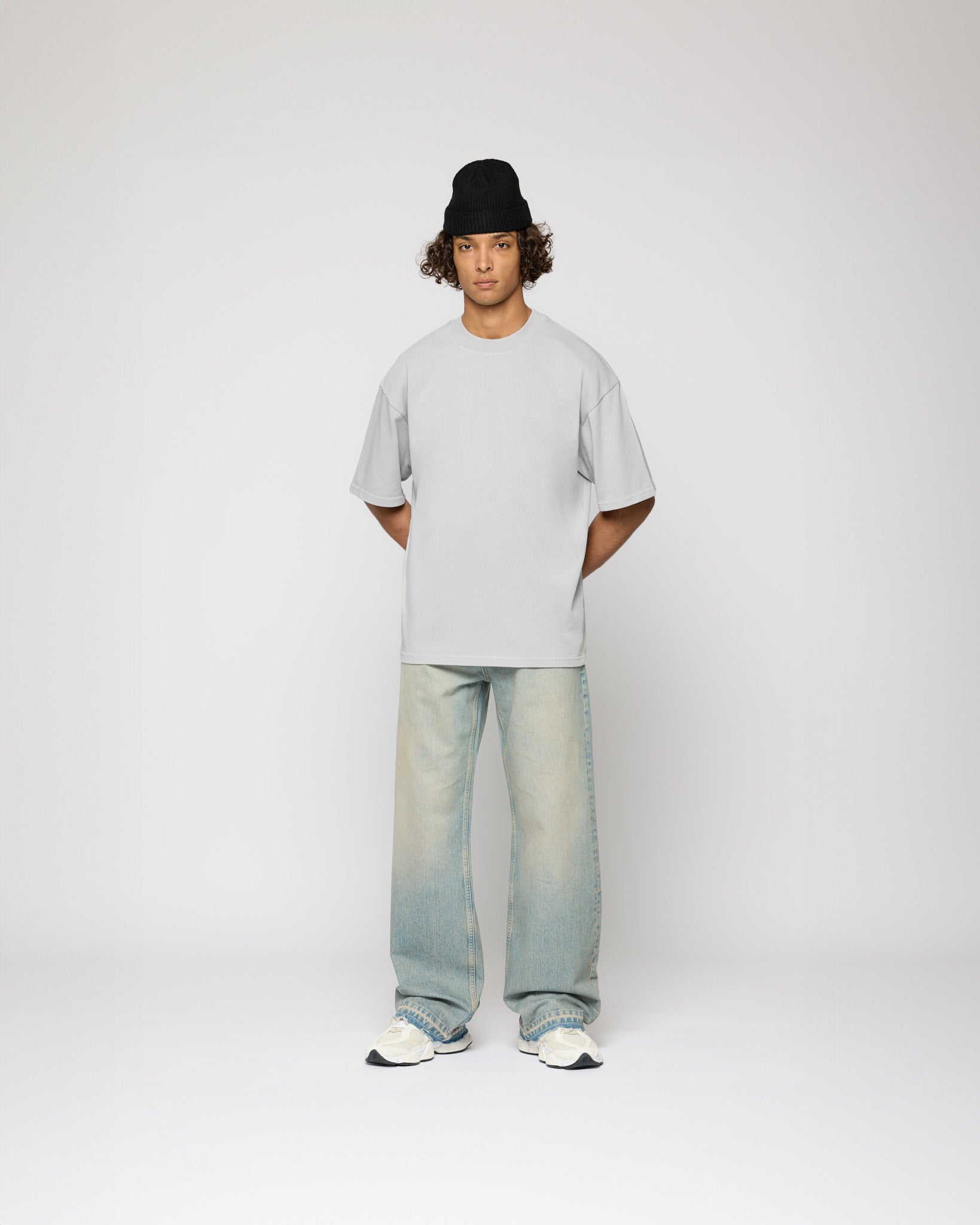 eightyfive-signature-oversized-t-shirt-light-grey-320gsm image 5