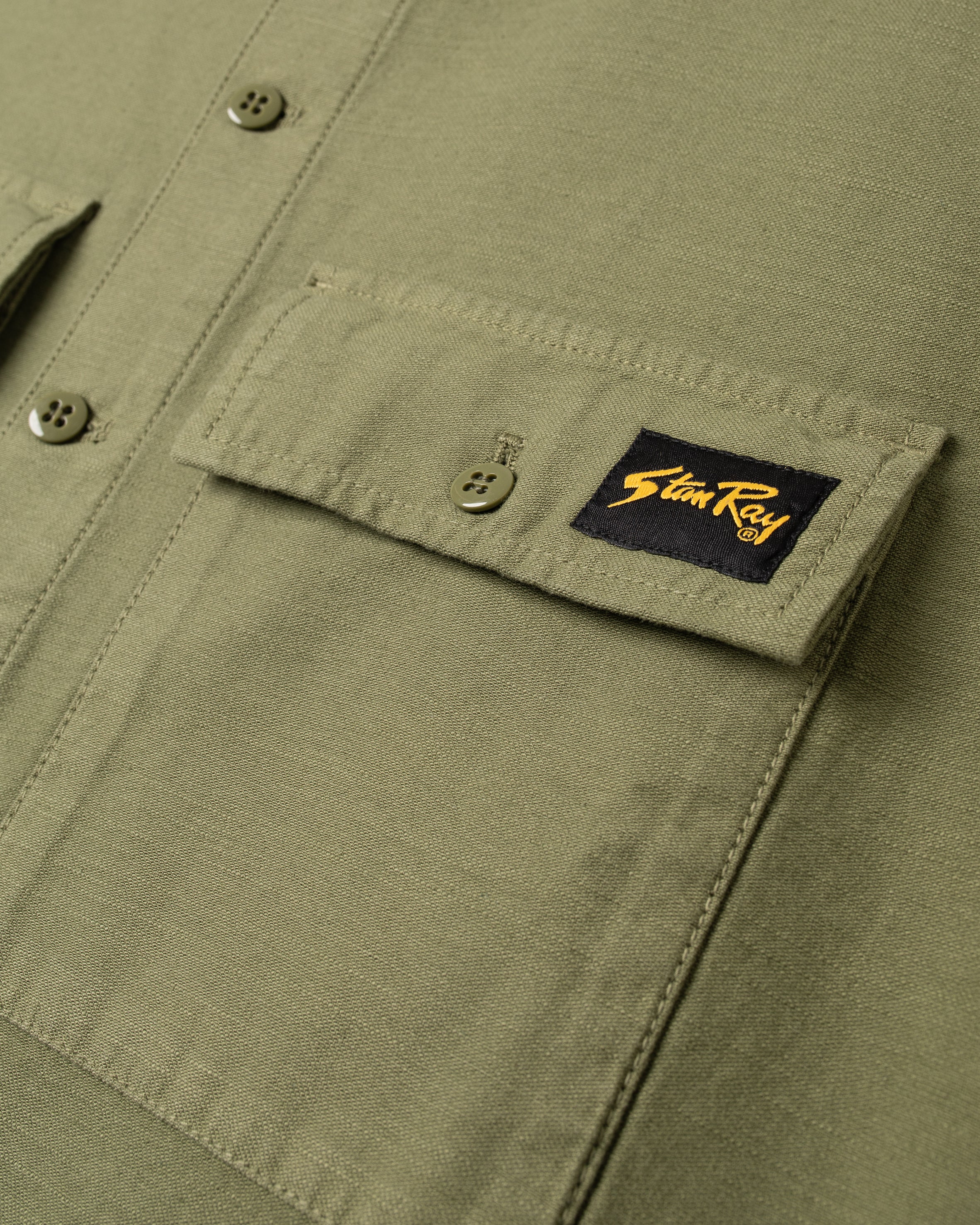 stan-ray-cpo-kurzarm-hemd-olive-baumwolle image 6