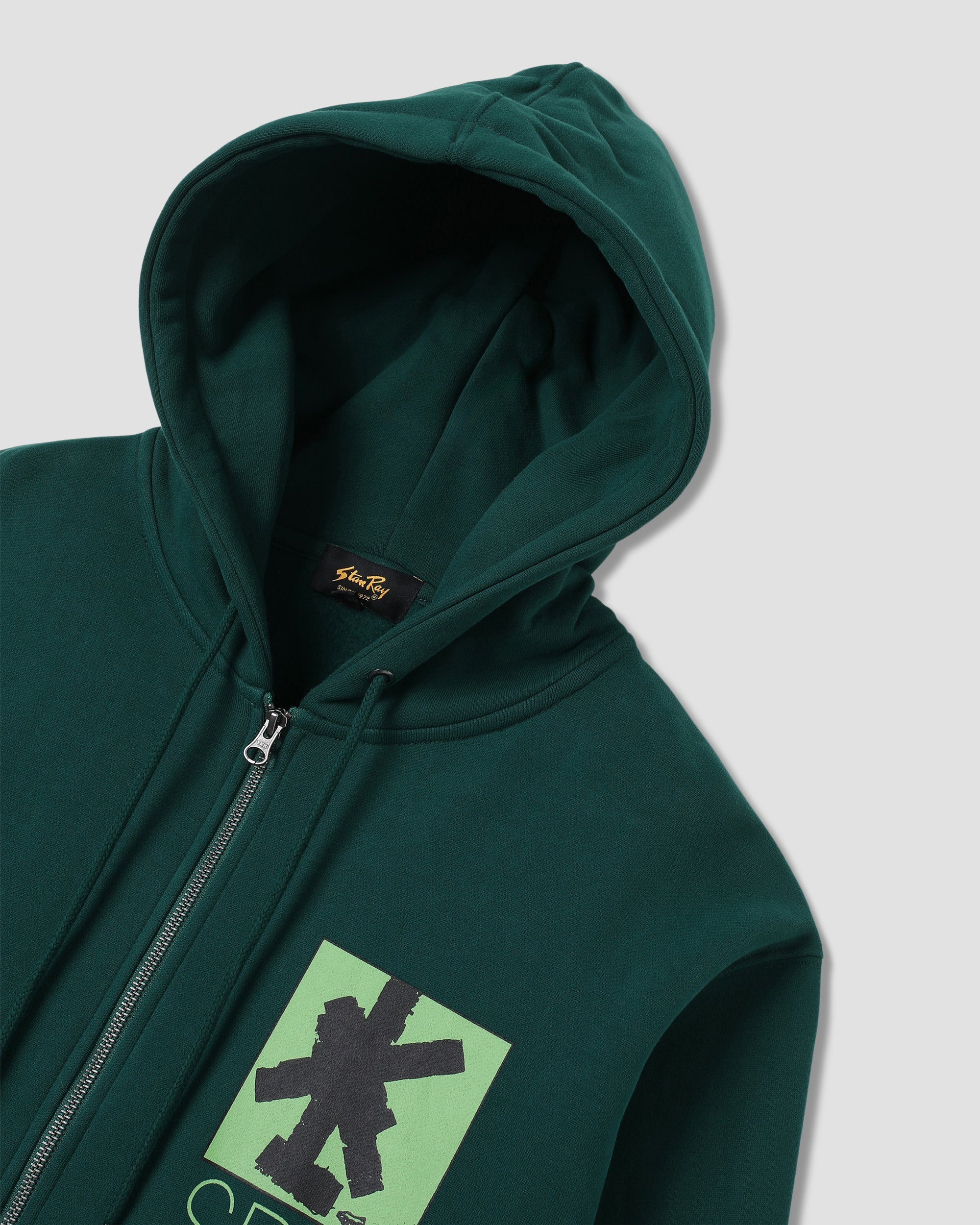 stan-ray-brush-squares-zip-hood-hoodie-botanical-green image 5