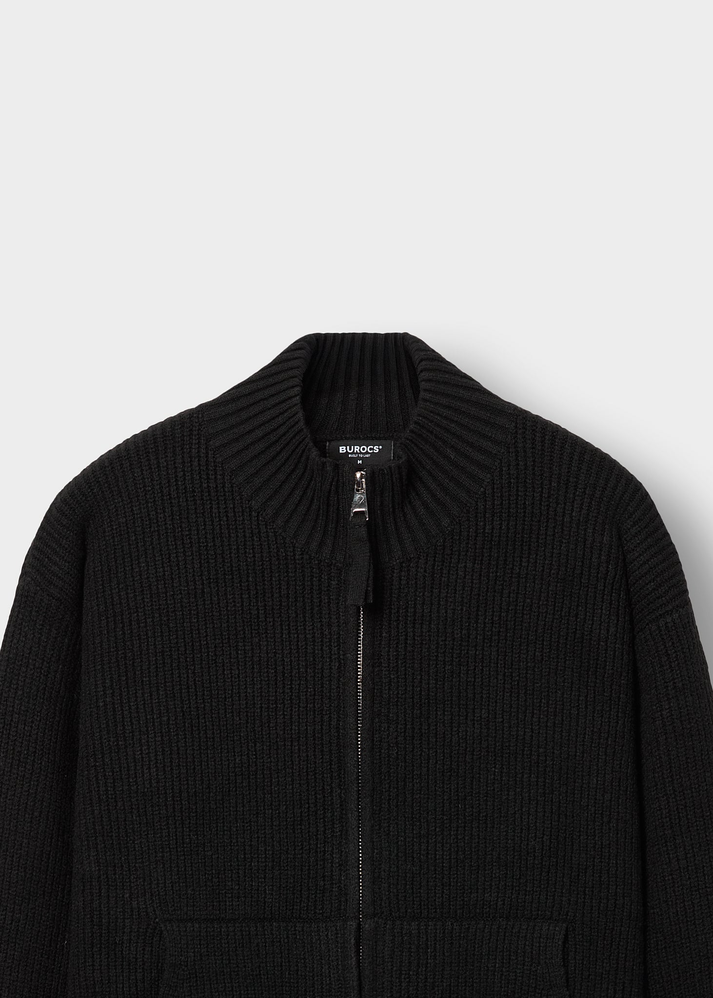 burocs-kangaroo-zip-cardigan-black-mit-stehkragen image 6