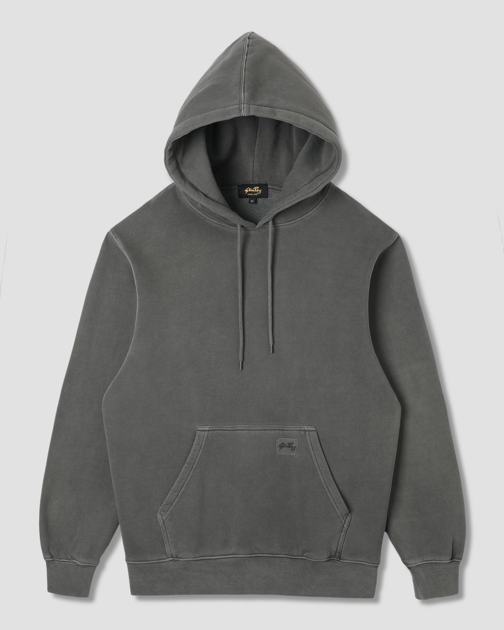 stan-ray-hoods-patch-hood-hoodie-washed-black-baumwolle image 1