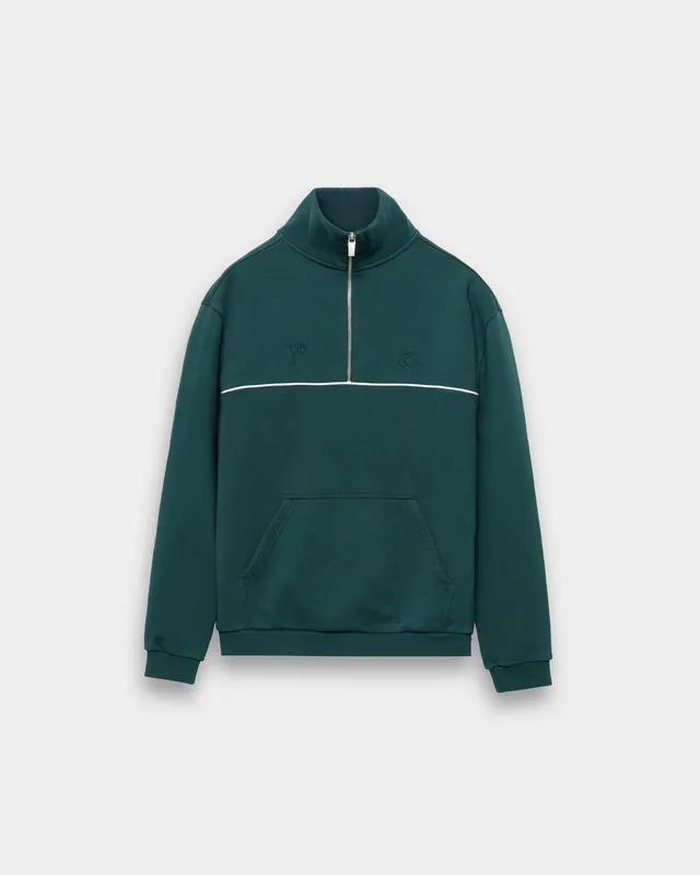 eightyfive-quarter-zip-sweater-pullover-pine-green-baumwolle image 1