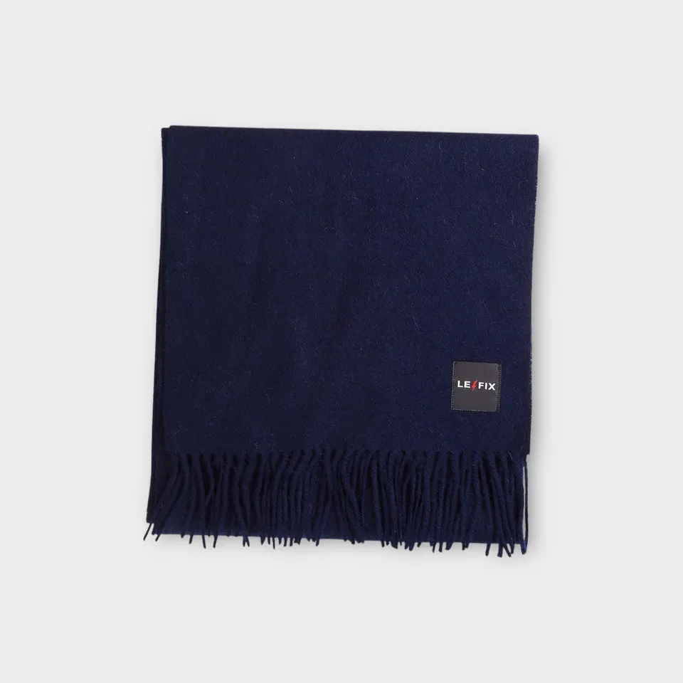 le-fix-wollschal-schal-navy-180x30cm image 1