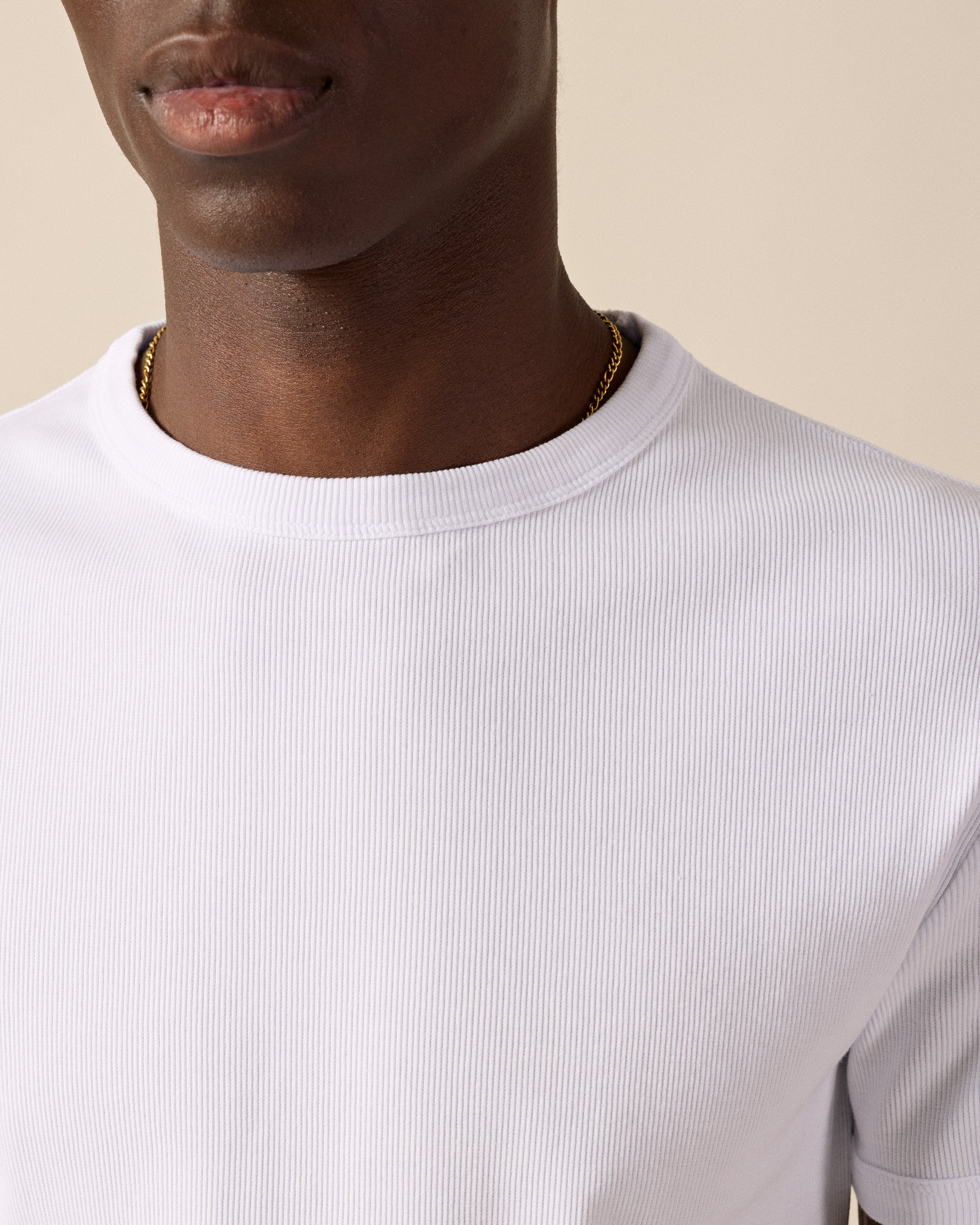 eightyfive-signature-t-shirt-herren-slim-fit-wei-baumwolle image 6