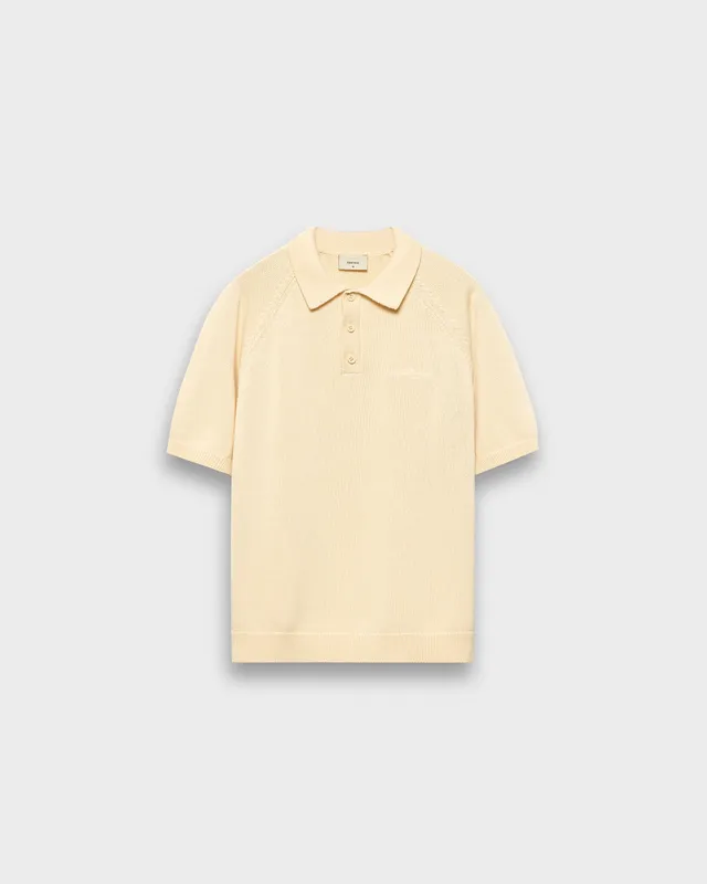 eightyfive-tops-raglan-knit-poloshirt-polo-pale-yellow-regular image 1