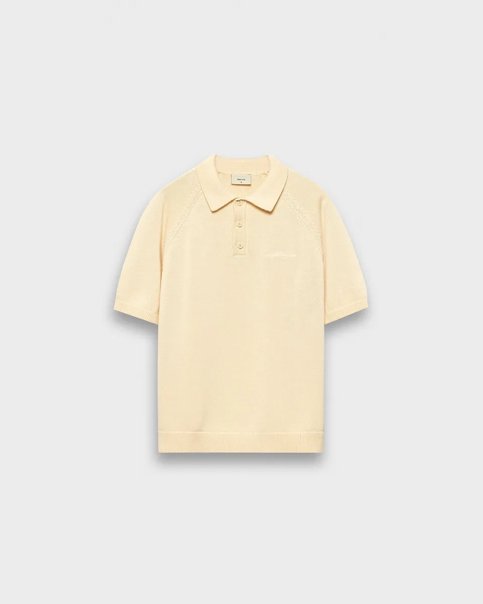 eightyfive-tops-raglan-knit-poloshirt-polo-pale-yellow-regular image 1
