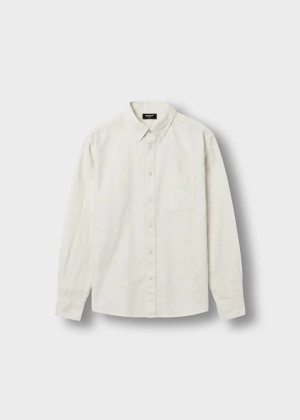 burocs-linen-blend-shirt-herren-wei-regular-fit image 1