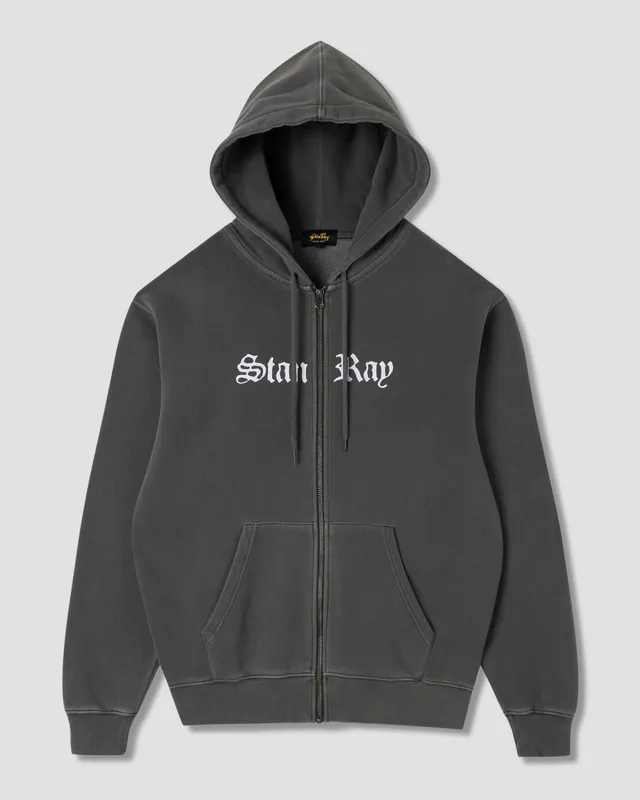 stan-ray-hardcore-zip-hood-hoodie-washed-black-baumwolle image 1