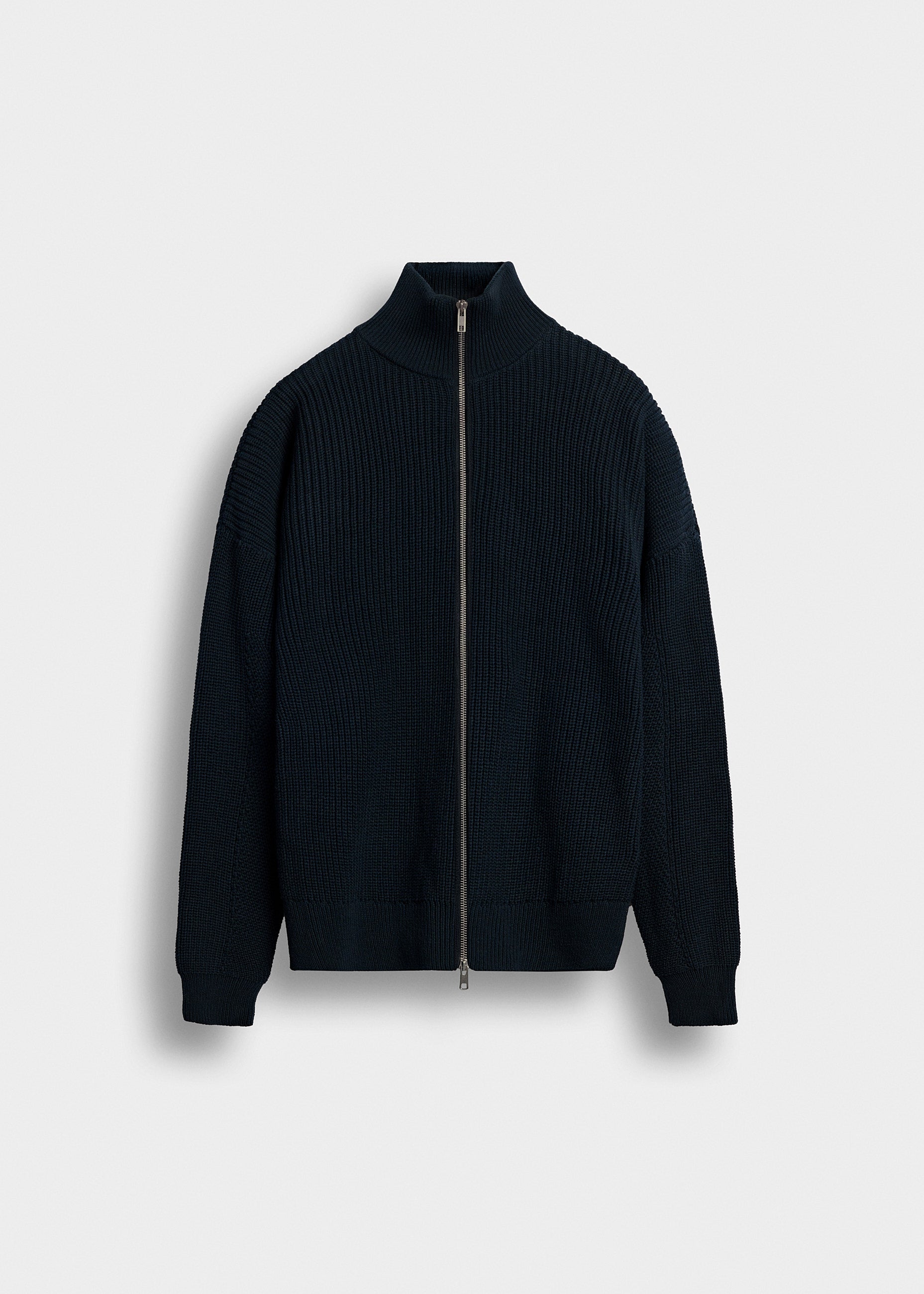 burocs-jackets-chunky-knit-zip-jacket-strickjacke-navy image 1