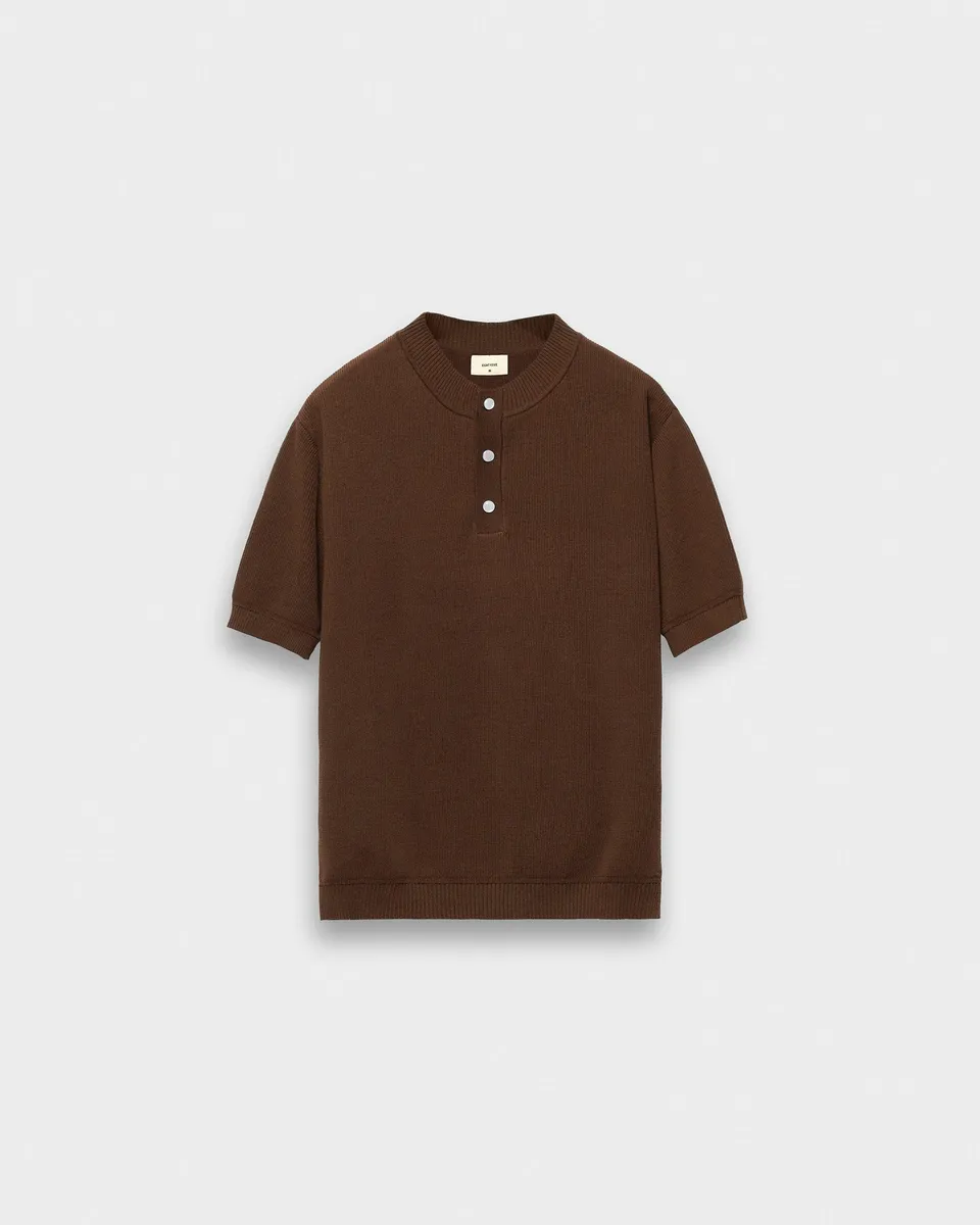 eightyfive-knitted-henley-polo-brown-baumwolle-knopf image 1