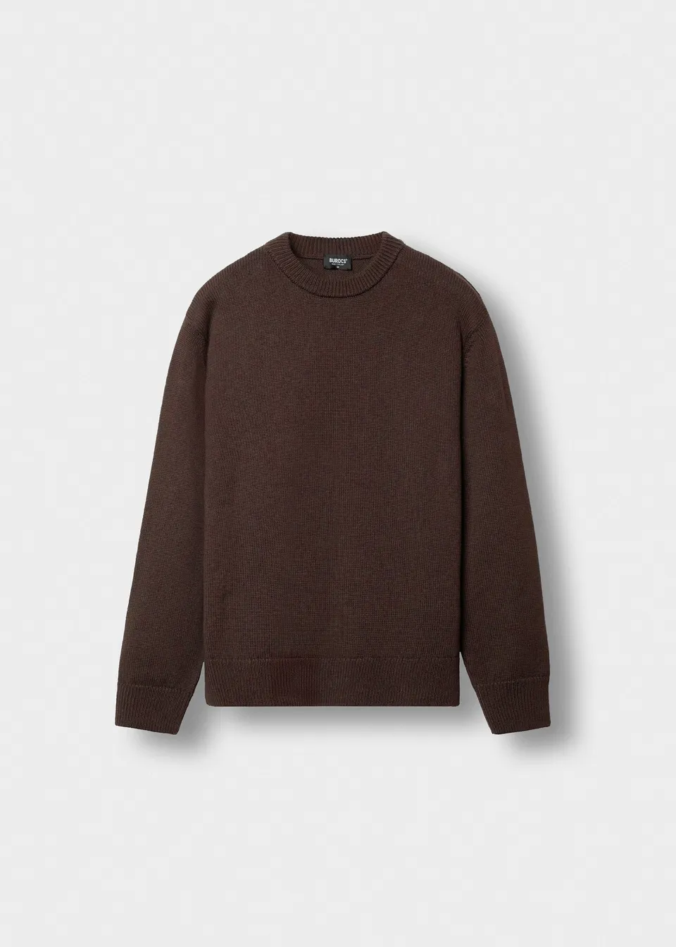burocs-sweater-cotton-crewneck-sweater-pullover-brown-oversized image 1