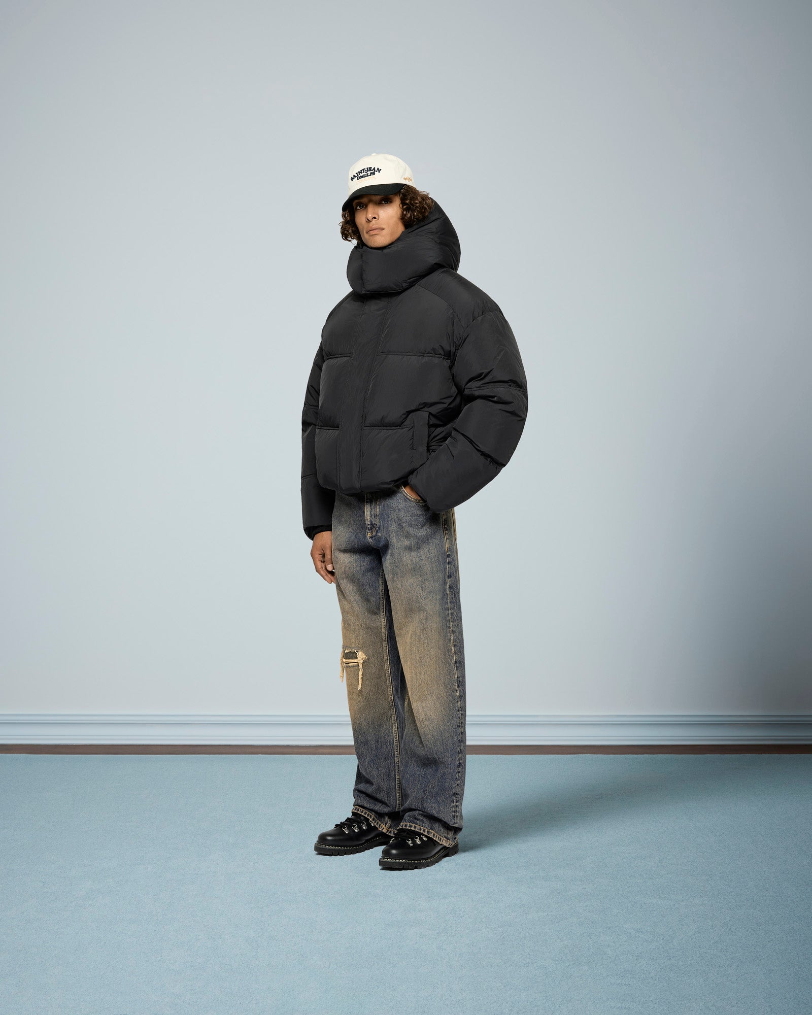 eightyfive-nylon-down-puffer-jacket-herren-black-daunen image 5