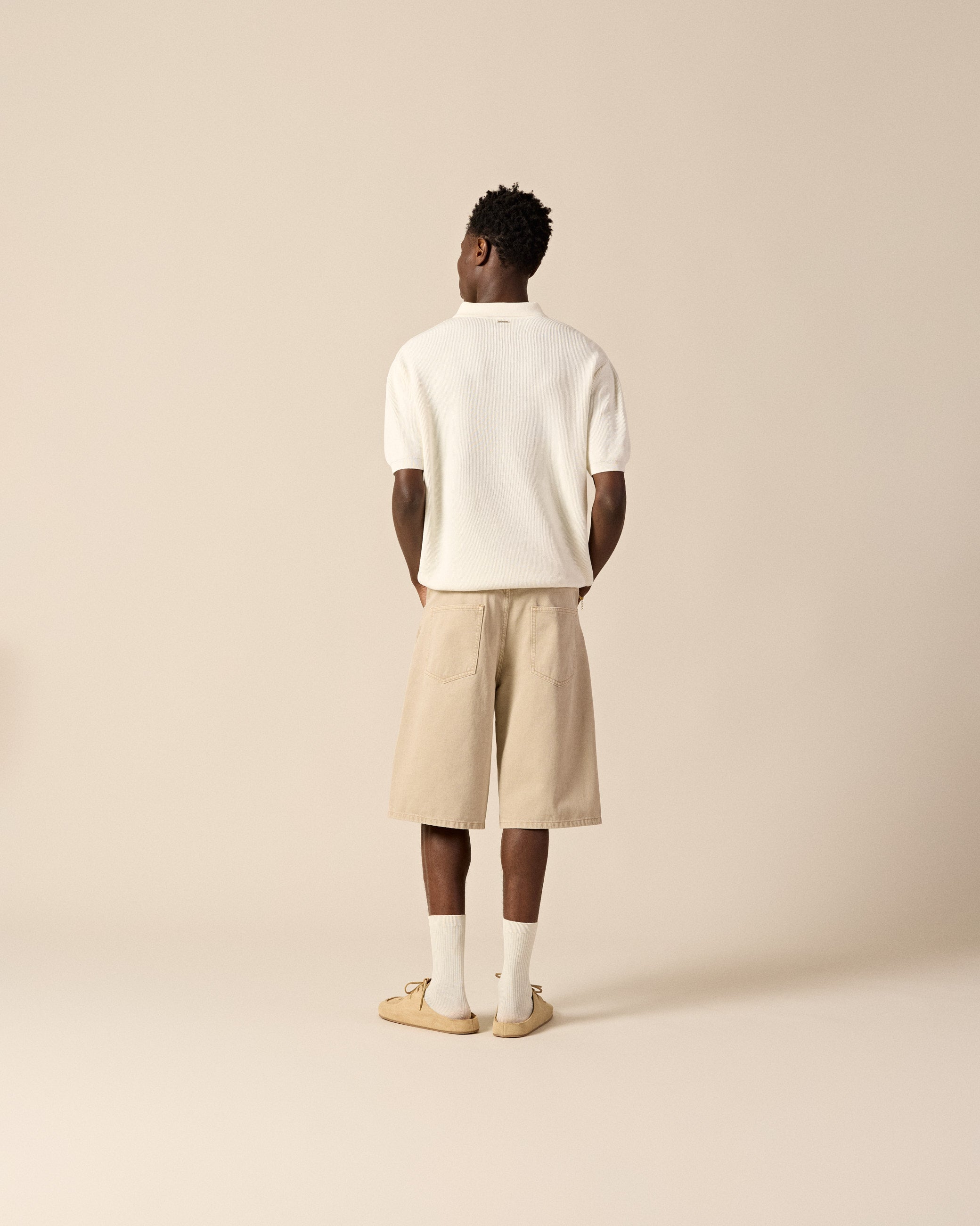 eightyfive-knit-poloshirt-off-white-baumwolle image 5
