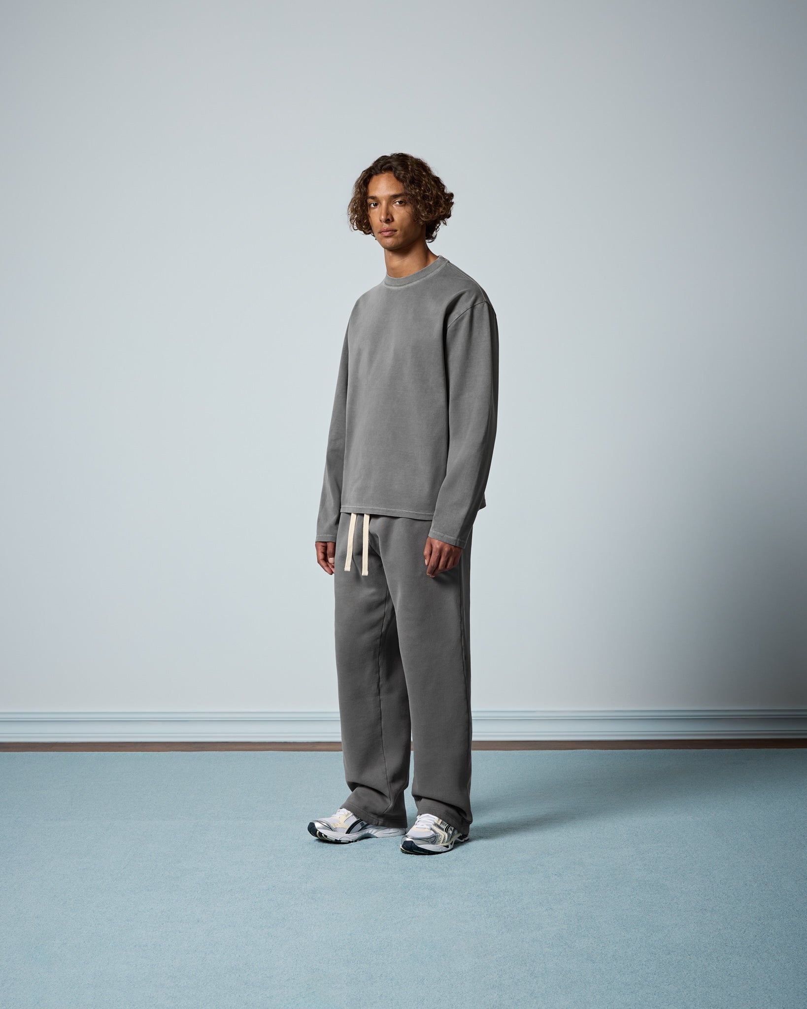 eightyfive-signature-wide-sweatpants-grey-baumwolle image 5