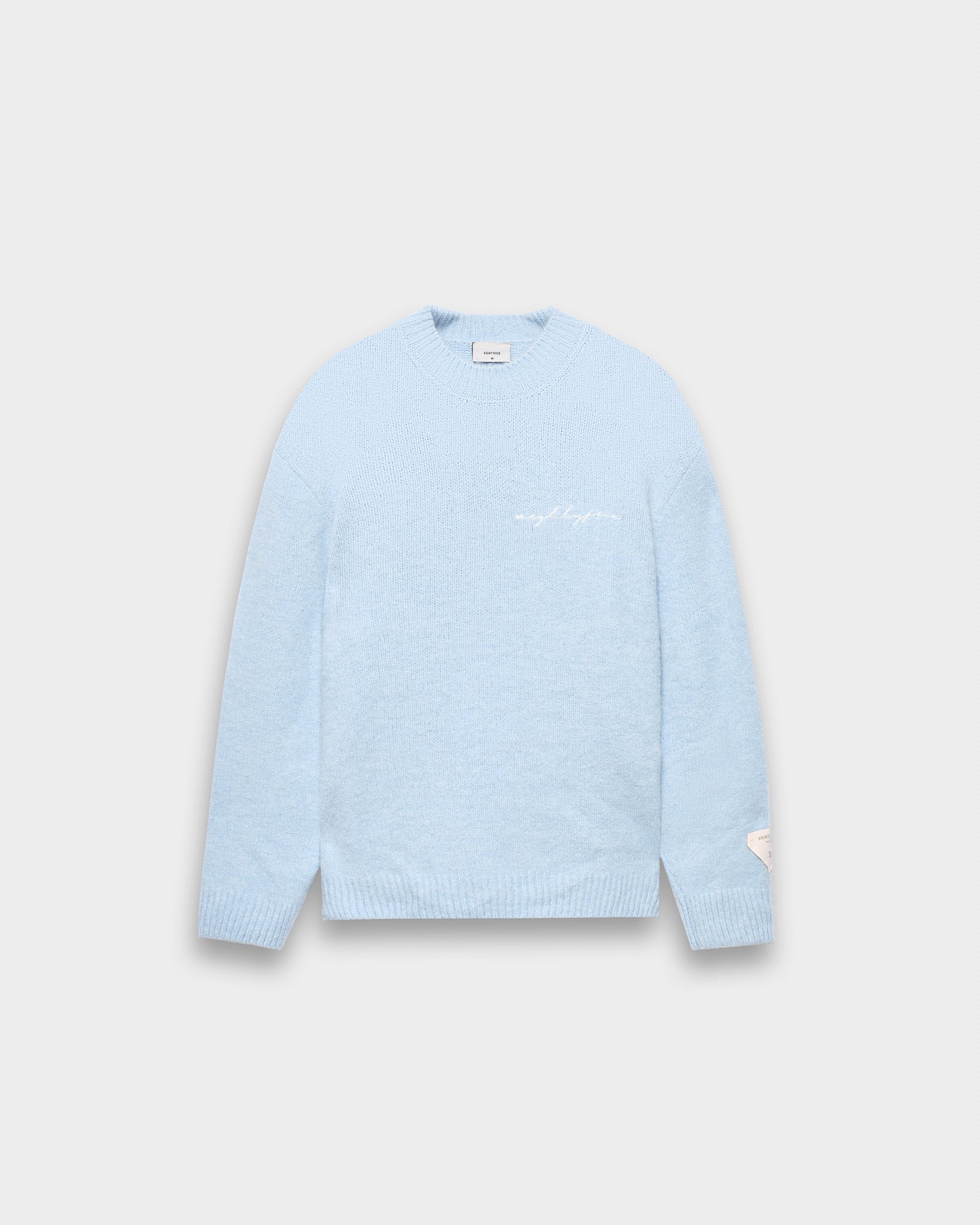 eightyfive-heavy-crew-neck-sweater-babyblue-pullover-oversized image 1