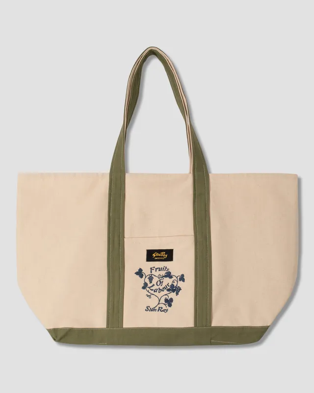 stan-ray-big-tote-tasche-natural-olive-baumwolle image 1