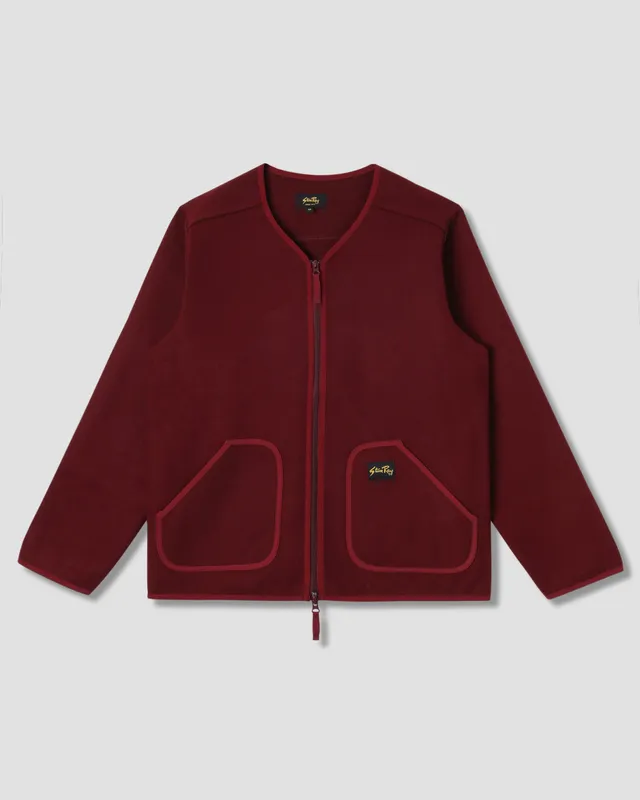 stan-ray-jackets-wool-fleece-cardigan-dark-red-heather image 1