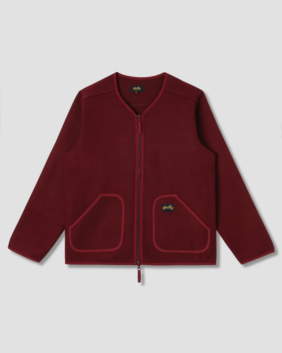 stan-ray-jackets-wool-fleece-cardigan-dark-red-heather image 1