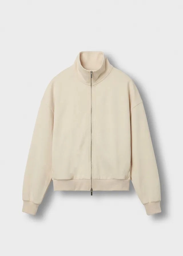 burocs-full-zip-sweater-troyer-beige-oversize-baumwolle image 1