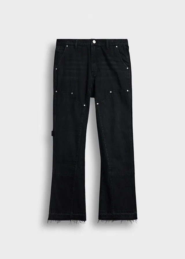 burocs-denim-tony-flared-carpenter-jeans-black-grey-w31 image 1