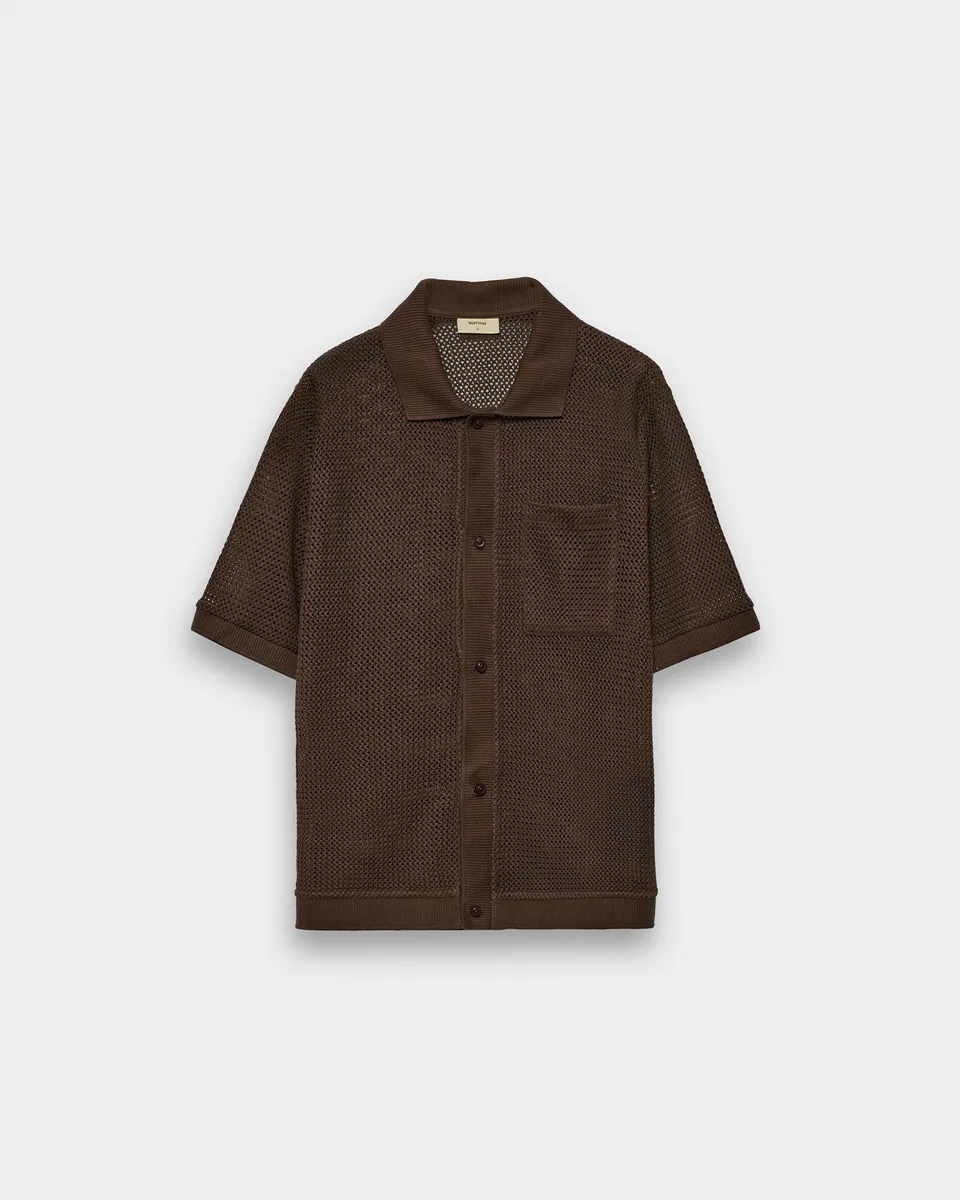 eightyfive-crochet-shirt-hemd-brown-regular-fit-baumwolle image 1