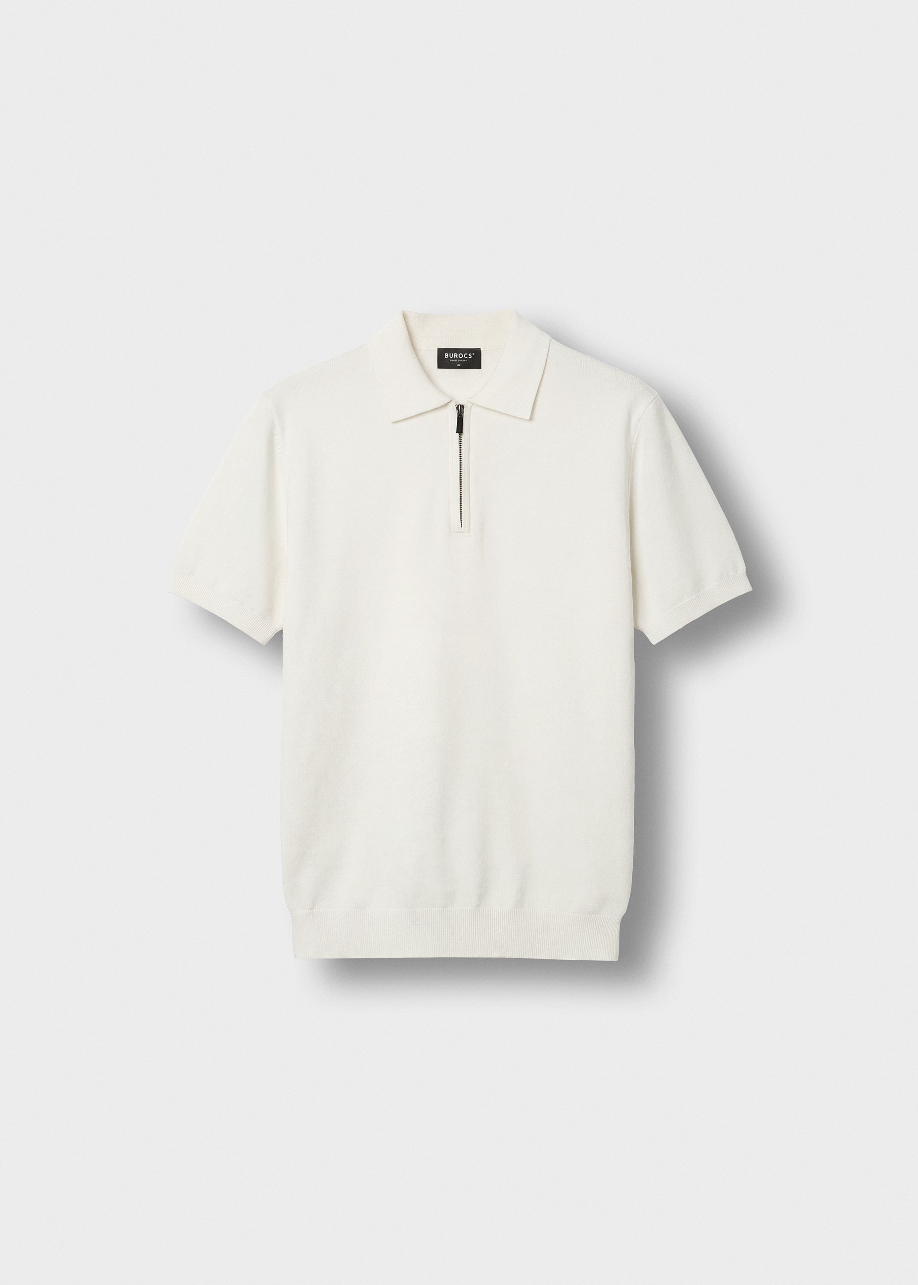 burocs-t-shirts-quarter-zip-polo-shirt-off-white-slim-fit image 1