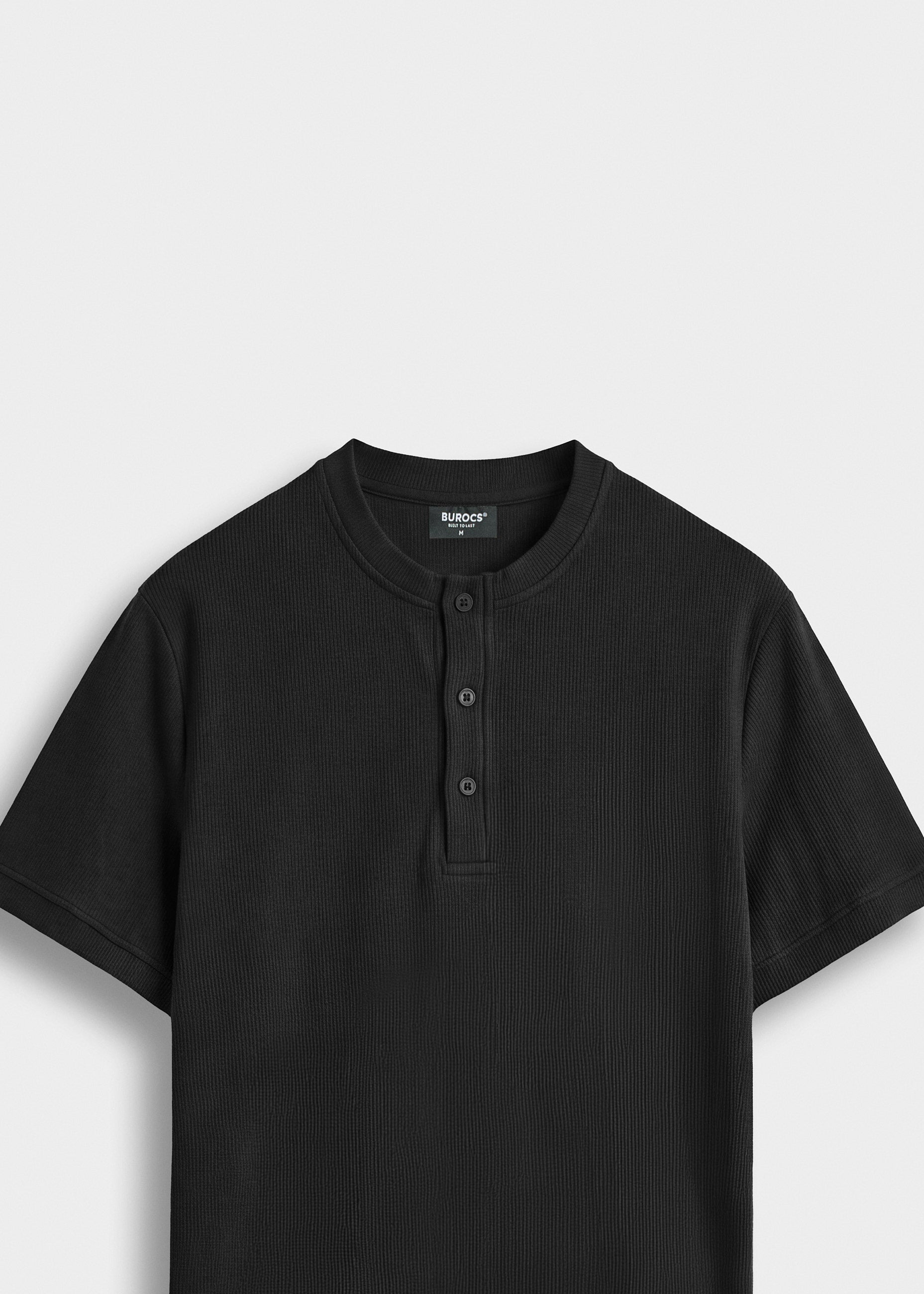 burocs-t-shirts-rib-henley-t-shirt-schwarz-slim image 3