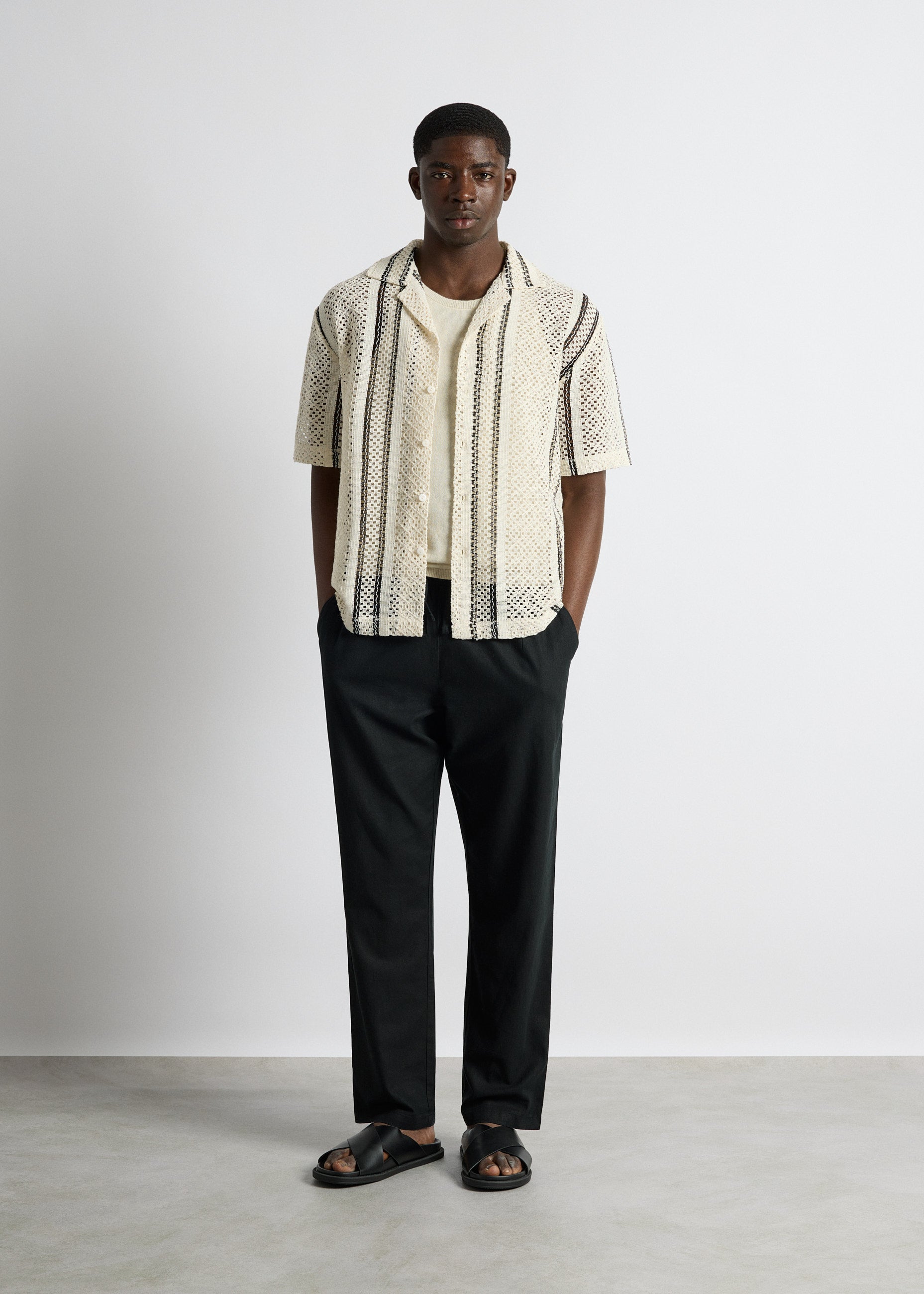 burocs-shirts-crochet-striped-shirt-hemd-off-white-oversize image 5