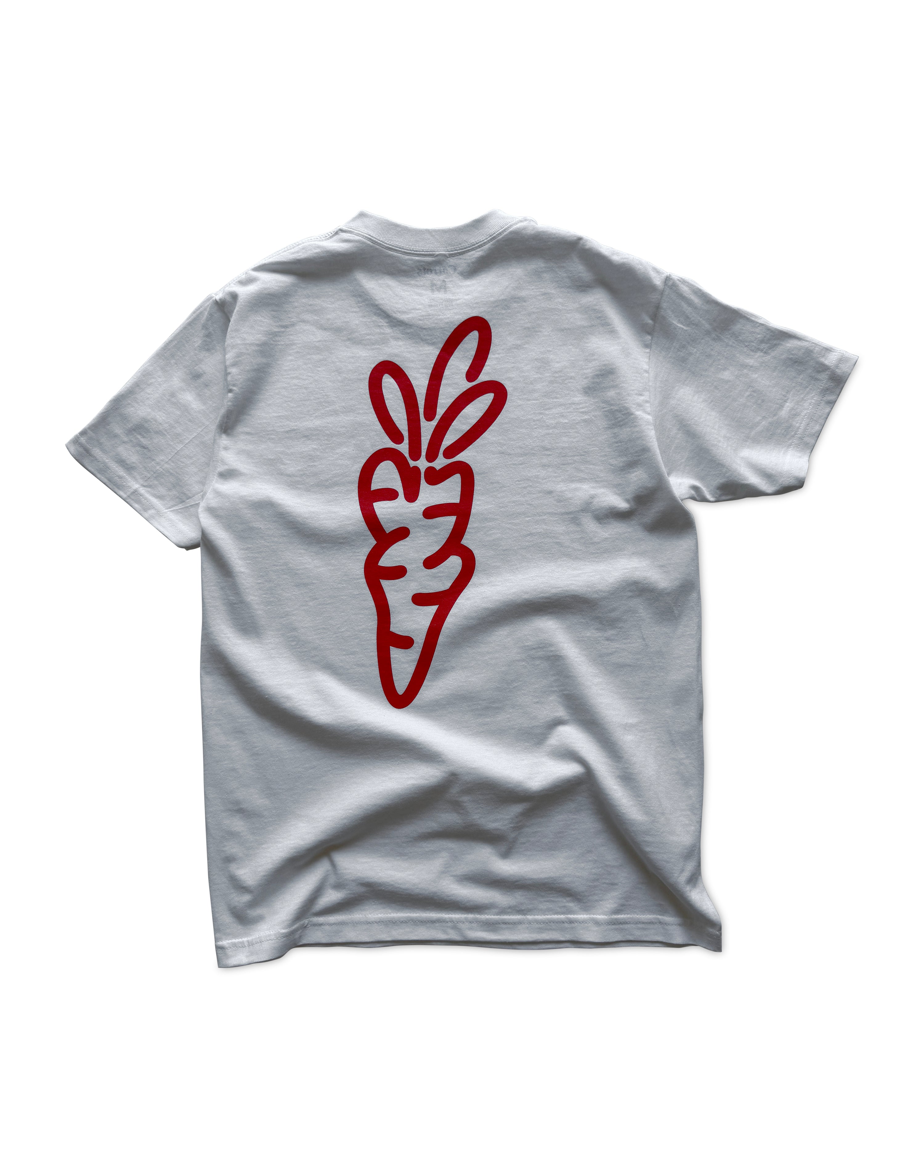 carrots-wordmark-tee-t-shirt-herren-wei-baumwolle image 2